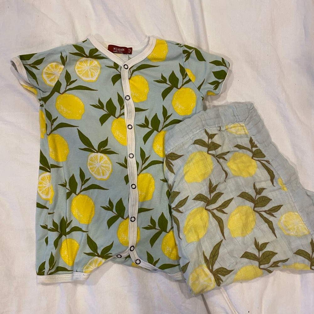Milkbarn Romper and Lovey Set